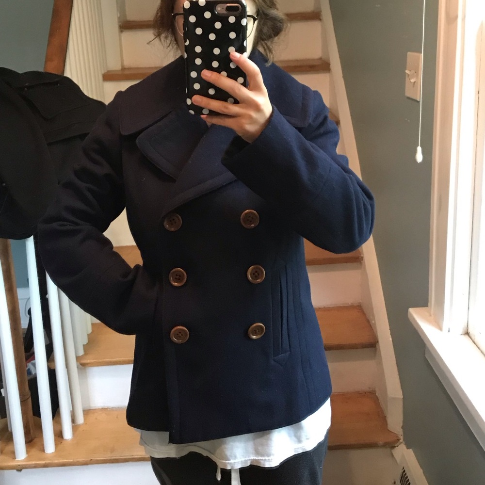 J Crew Navy Peacoat